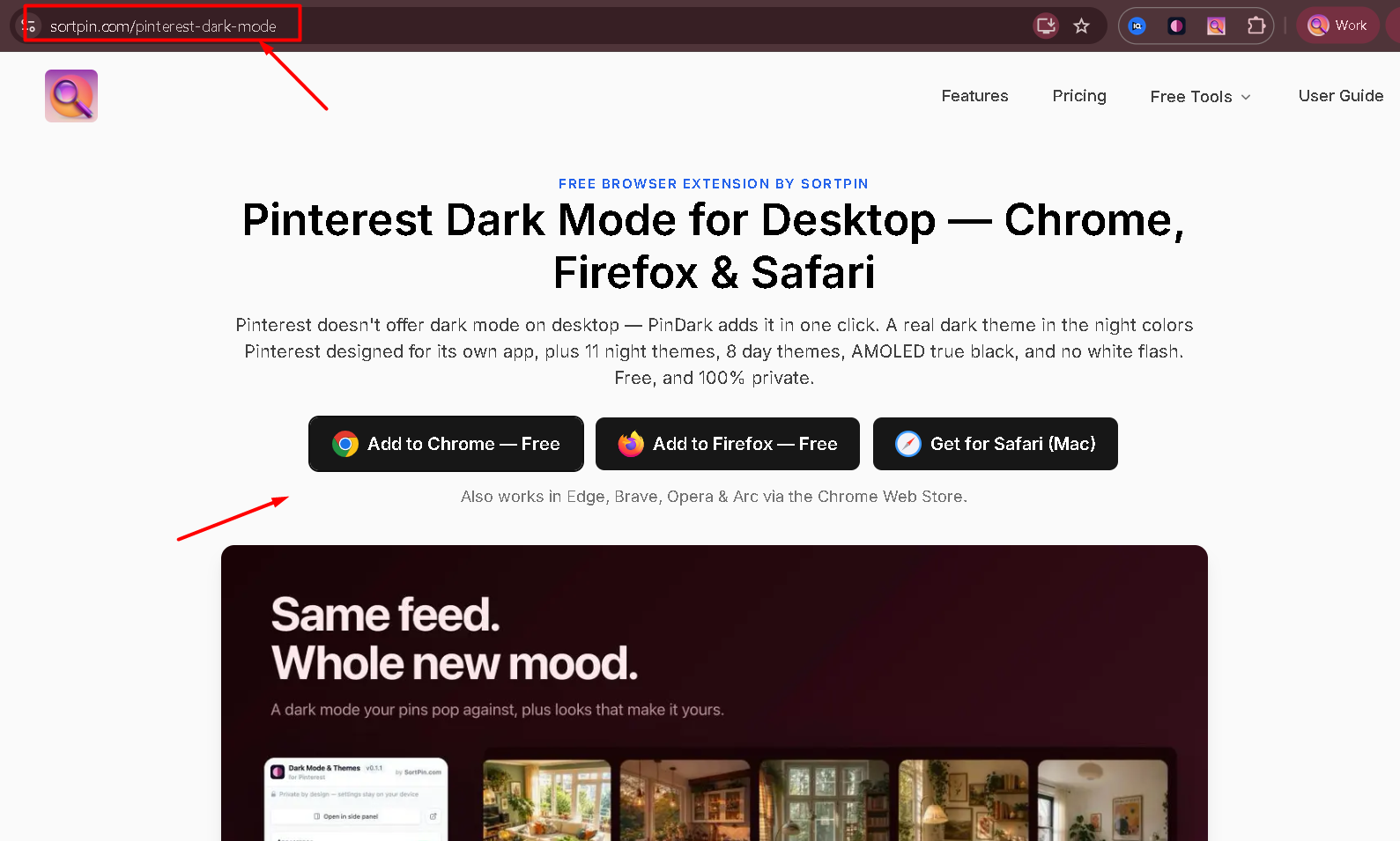 PinDark — Pinterest dark mode extension for Chrome, Firefox and Safari