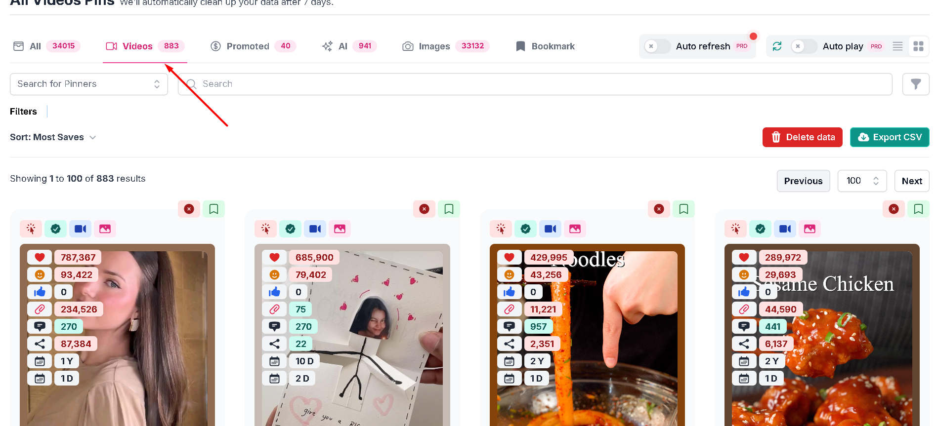 Pinterest videos collected by SortPin, ready to download in original quality