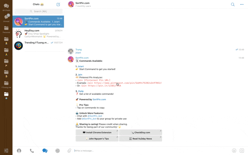 Telegram Bot for Downloading Pinterest Images, Video and Story